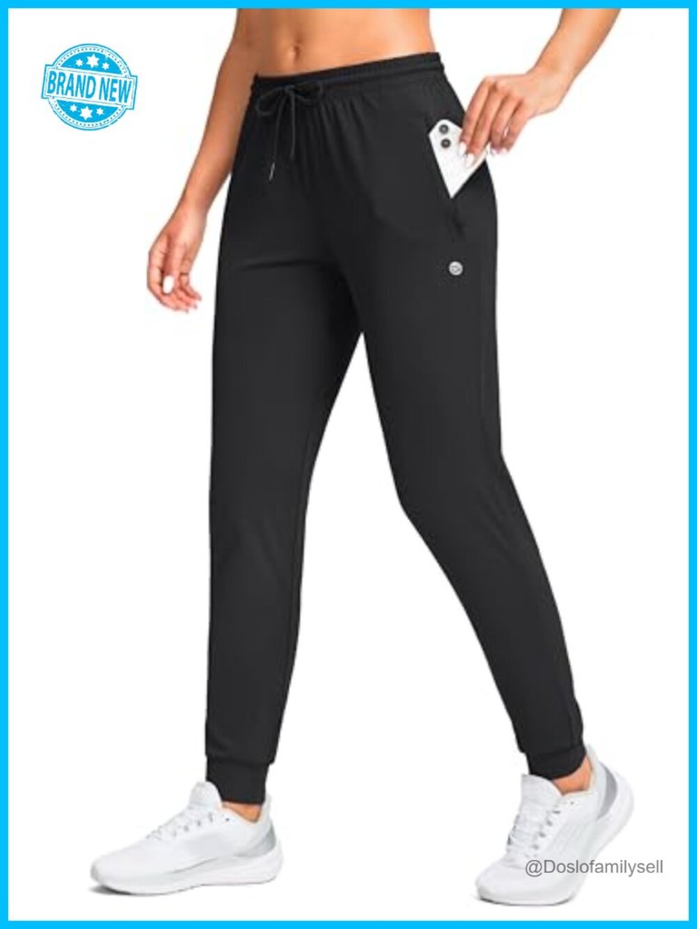 Women's Joggers Pants with Zipper Pockets
